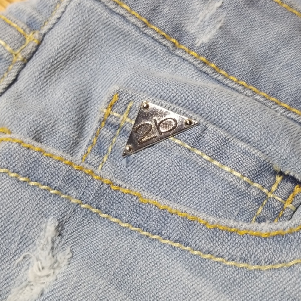 Bebe - Fringe Jean Shorts - Picture 4 of 5